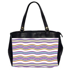 Colorful Wavy Stripes Pattern 7200 Office Handbags (2 Sides)  by dflcprints