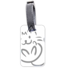 Cat Feline Cute Pet Animal Luggage Tags (two Sides)