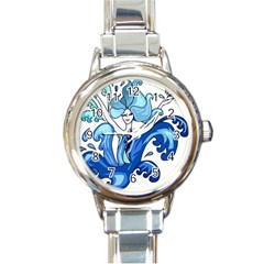 Abstract Colourful Comic Characters Round Italian Charm Watch