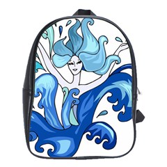 Abstract Colourful Comic Characters School Bag (Large)