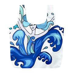 Abstract Colourful Comic Characters Full Print Recycle Bags (L) 