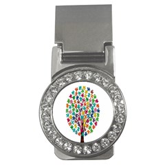 Tree Share Pieces Of The Puzzle Money Clips (cz)  by Simbadda