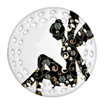 Fairy Fantasy Female Fictional Round Filigree Ornament (Two Sides) Front