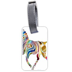 Horse Equine Psychedelic Abstract Luggage Tags (One Side) 