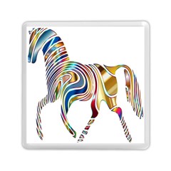 Horse Equine Psychedelic Abstract Memory Card Reader (square)  by Simbadda