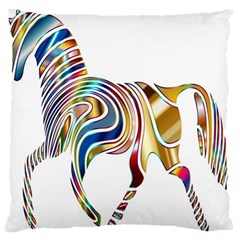 Horse Equine Psychedelic Abstract Standard Flano Cushion Case (One Side)