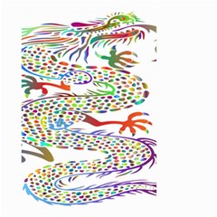 Dragon Asian Mythical Colorful Small Garden Flag (two Sides) by Simbadda