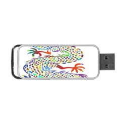 Dragon Asian Mythical Colorful Portable Usb Flash (one Side) by Simbadda