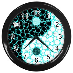 Yin Yang Eastern Asian Philosophy Wall Clocks (black) by Simbadda