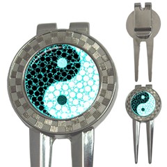 Yin Yang Eastern Asian Philosophy 3-in-1 Golf Divots by Simbadda