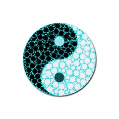 Yin Yang Eastern Asian Philosophy Rubber Round Coaster (4 Pack)  by Simbadda