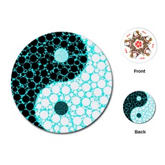 Yin Yang Eastern Asian Philosophy Playing Cards (round)  by Simbadda