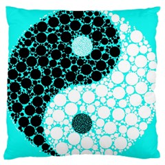 Yin Yang Eastern Asian Philosophy Large Flano Cushion Case (one Side) by Simbadda