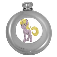 Unicorn Narwhal Mythical One Horned Round Hip Flask (5 Oz)