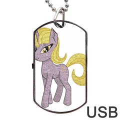 Unicorn Narwhal Mythical One Horned Dog Tag Usb Flash (one Side) by Simbadda