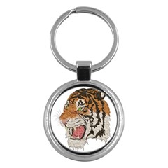 Tiger Tiger Png Lion Animal Key Chains (round)  by Simbadda