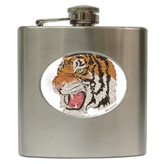 Tiger Tiger Png Lion Animal Hip Flask (6 Oz) by Simbadda