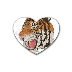 Tiger Tiger Png Lion Animal Heart Coaster (4 Pack)  by Simbadda