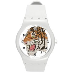 Tiger Tiger Png Lion Animal Round Plastic Sport Watch (m) by Simbadda