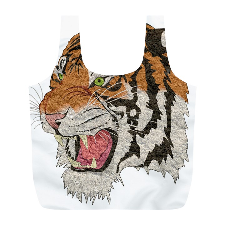 Tiger Tiger Png Lion Animal Full Print Recycle Bags (L) 
