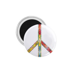 Flourish Decorative Peace Sign 1.75  Magnets