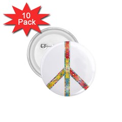 Flourish Decorative Peace Sign 1.75  Buttons (10 pack)