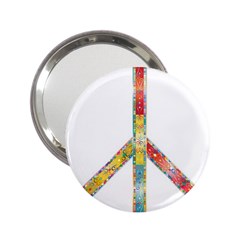 Flourish Decorative Peace Sign 2.25  Handbag Mirrors