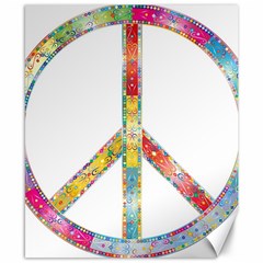 Flourish Decorative Peace Sign Canvas 8  x 10 