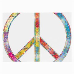 Flourish Decorative Peace Sign Large Glasses Cloth