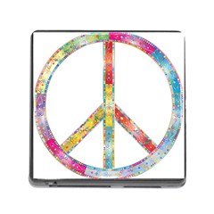 Flourish Decorative Peace Sign Memory Card Reader (Square)