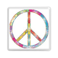 Flourish Decorative Peace Sign Memory Card Reader (Square) 