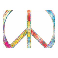 Flourish Decorative Peace Sign Double Sided Flano Blanket (mini)  by Simbadda