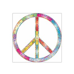 Flourish Decorative Peace Sign Satin Bandana Scarf