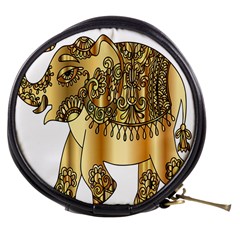 Gold Elephant Pachyderm Mini Makeup Bags