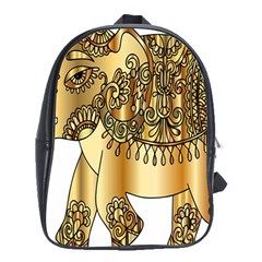 Gold Elephant Pachyderm School Bag (xl)
