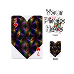 Heart Love Passion Abstract Art Playing Cards 54 (Mini)  Front - Heart7