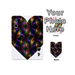 Heart Love Passion Abstract Art Playing Cards 54 (Mini)  Front - Spade4