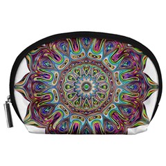 Mandala Decorative Ornamental Accessory Pouches (large)  by Simbadda