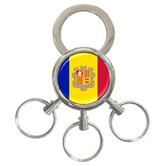 National Flag Of Andorra  3-ring Key Chains by abbeyz71