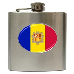 National Flag Of Andorra  Hip Flask (6 Oz) by abbeyz71
