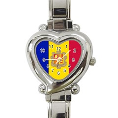 National Flag Of Andorra  Heart Italian Charm Watch by abbeyz71