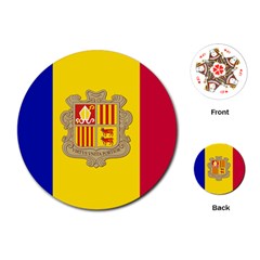 National Flag Of Andorra  Playing Cards (round)  by abbeyz71