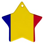 Civil Flag of Andorra Star Ornament (Two Sides) Front