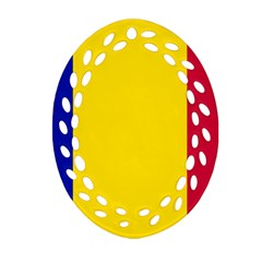 Civil Flag Of Andorra Ornament (oval Filigree) by abbeyz71