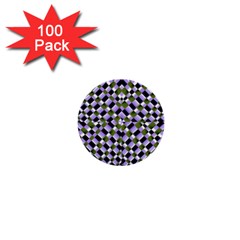 Hypnotic Geometric Pattern 1  Mini Buttons (100 Pack)  by dflcprints