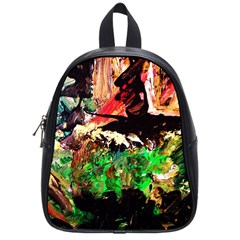 Old Tree And House With An Arch 7 School Bag (small) by bestdesignintheworld