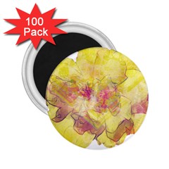 Yellow Rose 2 25  Magnets (100 Pack)  by aumaraspiritart