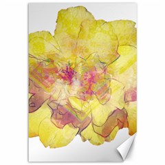 Yellow Rose Canvas 12  X 18   by aumaraspiritart