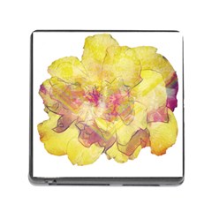 Yellow Rose Memory Card Reader (square) by aumaraspiritart