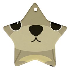 Animal Bear Cartoon Children Kids Ornament (star) by Simbadda